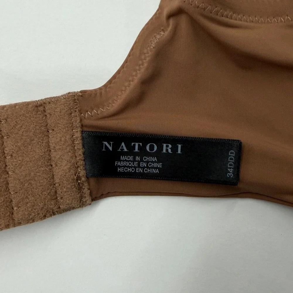 Natori Pure Luxe Contour Underwire T-Shirt Bra Size 34DDD Brown 732080